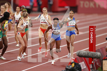 2021-08-07 - USA Winner Gold Medal during the Olympic Games Tokyo 2020, Athletics Womens 4x400m Relay Final on August 7, 2021 at Olympic Stadium in Tokyo, Japan - Photo Yuya Nagase / Photo Kishimoto / DPPI - OLYMPIC GAMES TOKYO 2020, AUGUST 07, 2021 - OLYMPIC GAMES TOKYO 2020 - OLYMPIC GAMES