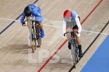 2021-08-08 - MITHCHEL Kelsey (CAN) Gold Medal, STARIKOVA Olena (UKR) Silver Medal during the Olympic Games Tokyo 2020, Cycling Track Women's Sprint Final For Gold on August 8, 2021 at Izu Velodrome in Izu, Japan - Photo Photo Kishimoto / DPPI - OLYMPIC GAMES TOKYO 2020, AUGUST 08, 2021 - OLYMPIC GAMES TOKYO 2020 - OLYMPIC GAMES