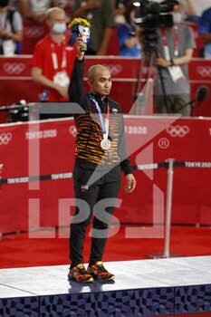 2021-08-08 - AWANG Mohd Azizulhasni (MAS) 2nd Silver Medal during the Olympic Games Tokyo 2020, Cycling Track Men's Keirin Medal Ceremony on August 8, 2021 at Izu Velodrome in Izu, Japan - Photo Photo Kishimoto / DPPI - OLYMPIC GAMES TOKYO 2020, AUGUST 08, 2021 - OLYMPIC GAMES TOKYO 2020 - OLYMPIC GAMES