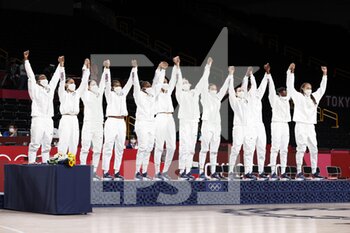 08/08/2021 - United States Team Winner Gold Medal during the Olympic Games Tokyo 2020, Basketball Women's Final Medal Ceremony on August 8, 2021 at Saitama Super Arena in Saitama, Japan - Photo Photo Kishimoto / DPPI - OLYMPIC GAMES TOKYO 2020, AUGUST 08, 2021 - OLIMPIADI TOKYO 2020 - GIOCHI OLIMPICI