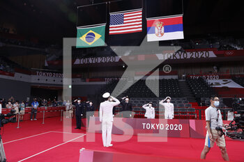 2021-08-08 - Brazil Team 2nd Silver Medal, USA Team Winner Gold Medal, Serbia Team 3rd Bronze Medal during the Olympic Games Tokyo 2020, Volleyball Women's Medal Ceremony on August 8, 2021 at Ariake Arena in Tokyo, Japan - Photo Yuya Nagase / Photo Kishimoto / DPPI - OLYMPIC GAMES TOKYO 2020, AUGUST 08, 2021 - OLYMPIC GAMES TOKYO 2020 - OLYMPIC GAMES