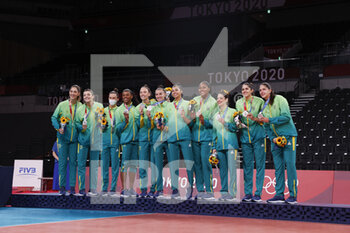 2021-08-08 - Brazil Team 2nd Silver Medal during the Olympic Games Tokyo 2020, Volleyball Women's Medal Ceremony on August 8, 2021 at Ariake Arena in Tokyo, Japan - Photo Yuya Nagase / Photo Kishimoto / DPPI - OLYMPIC GAMES TOKYO 2020, AUGUST 08, 2021 - OLYMPIC GAMES TOKYO 2020 - OLYMPIC GAMES