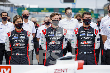 2021-08-17 - 07 Conway Mike (gbr), Kobayashi Kamui (jpn), Lopez Jose Maria (arg), Toyota Gazoo Racing, Toyota GR010 - Hybrid, portrait during the free practice and qualifying sessions of 24 Hours of Le Mans 2021, 4th round of the 2021 FIA World Endurance Championship, FIA WEC, on the Circuit de la Sarthe, from August 18 to 22, 2021 in Le Mans, France - Photo François Flamand / DPPI - 24 HOURS OF LE MANS 2021, 4TH ROUND OF THE 2021 FIA WORLD ENDURANCE CHAMPIONSHIP, WEC - ENDURANCE - MOTORS