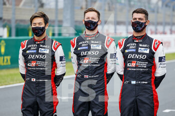 2021-08-17 - 07 Conway Mike (gbr), Kobayashi Kamui (jpn), Lopez Jose Maria (arg), Toyota Gazoo Racing, Toyota GR010 - Hybrid, portrait during the free practice and qualifying sessions of 24 Hours of Le Mans 2021, 4th round of the 2021 FIA World Endurance Championship, FIA WEC, on the Circuit de la Sarthe, from August 18 to 22, 2021 in Le Mans, France - Photo François Flamand / DPPI - 24 HOURS OF LE MANS 2021, 4TH ROUND OF THE 2021 FIA WORLD ENDURANCE CHAMPIONSHIP, WEC - ENDURANCE - MOTORS