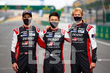 2021-08-17 - 08 Buemi Sébastien (swi), Nakajima Kazuki (jpn), Hartley Brendon (nzl), Toyota Gazoo Racing, Toyota GR010 - Hybrid, during the free practice and qualifying sessions of 24 Hours of Le Mans 2021, 4th round of the 2021 FIA World Endurance Championship, FIA WEC, on the Circuit de la Sarthe, from August 18 to 22, 2021 in Le Mans, France - Photo Joao Filipe / DPPI - 24 HOURS OF LE MANS 2021, 4TH ROUND OF THE 2021 FIA WORLD ENDURANCE CHAMPIONSHIP, WEC - ENDURANCE - MOTORS