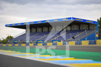 2021-08-17 - Goodyear grandstands, gradins, during the free practice and qualifying sessions of 24 Hours of Le Mans 2021, 4th round of the 2021 FIA World Endurance Championship, FIA WEC, on the Circuit de la Sarthe, from August 18 to 22, 2021 in Le Mans, France - Photo Julien Delfosse / DPPI - 24 HOURS OF LE MANS 2021, 4TH ROUND OF THE 2021 FIA WORLD ENDURANCE CHAMPIONSHIP, WEC - ENDURANCE - MOTORS