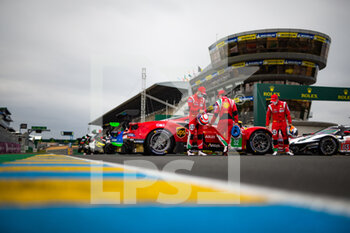 2021-08-17 - 52 Serra Daniel (bra), Molina Miguel (esp), Bird Sam (gbr), AF Corse, Ferrari 488 GTE Evo, during the free practice and qualifying sessions of 24 Hours of Le Mans 2021, 4th round of the 2021 FIA World Endurance Championship, FIA WEC, on the Circuit de la Sarthe, from August 18 to 22, 2021 in Le Mans, France - Photo Joao Filipe / DPPI - 24 HOURS OF LE MANS 2021, 4TH ROUND OF THE 2021 FIA WORLD ENDURANCE CHAMPIONSHIP, WEC - ENDURANCE - MOTORS