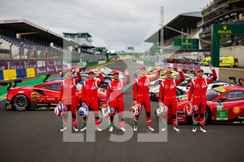2021-08-17 - 52 Serra Daniel (bra), Molina Miguel (esp), Bird Sam (gbr), AF Corse, Ferrari 488 GTE Evo, 51 Pier Guidi Alessandro (ita), Calado James (gbr), Ledogar Come (fra), AF Corse, Ferrari 488 GTE Evo, during the free practice and qualifying sessions of 24 Hours of Le Mans 2021, 4th round of the 2021 FIA World Endurance Championship, FIA WEC, on the Circuit de la Sarthe, from August 18 to 22, 2021 in Le Mans, France - Photo Joao Filipe / DPPI - 24 HOURS OF LE MANS 2021, 4TH ROUND OF THE 2021 FIA WORLD ENDURANCE CHAMPIONSHIP, WEC - ENDURANCE - MOTORS