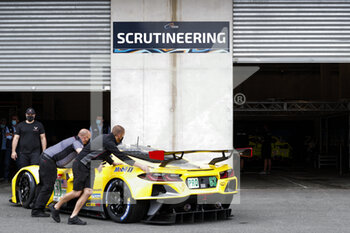 2021-08-17 - Scrutineering during the free practice and qualifying sessions of 24 Hours of Le Mans 2021, 4th round of the 2021 FIA World Endurance Championship, FIA WEC, on the Circuit de la Sarthe, from August 18 to 22, 2021 in Le Mans, France - Photo Frédéric Le Floc'h / DPPI - 24 HOURS OF LE MANS 2021, 4TH ROUND OF THE 2021 FIA WORLD ENDURANCE CHAMPIONSHIP, WEC - ENDURANCE - MOTORS