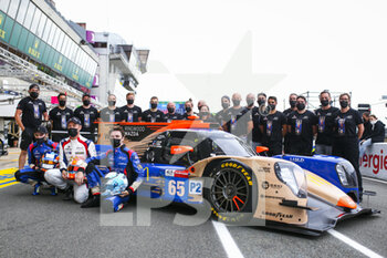 2021-08-17 - 65 Canal Julien (fra), Stevens Will (gbr), Allen James (aus), Panis Racing, Oreca 07 - Gibson, portrait during the free practice and qualifying sessions of 24 Hours of Le Mans 2021, 4th round of the 2021 FIA World Endurance Championship, FIA WEC, on the Circuit de la Sarthe, from August 18 to 22, 2021 in Le Mans, France - Photo Julien Delfosse / DPPI - 24 HOURS OF LE MANS 2021, 4TH ROUND OF THE 2021 FIA WORLD ENDURANCE CHAMPIONSHIP, WEC - ENDURANCE - MOTORS