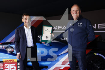 2021-08-18 - awards RSE (ACO) FILLON PIERRE (FRA), PRESIDENT OF ACO, PORTAIT SINAULT PHILIPPE (FRA), TEAM PRINCIPAL AND OWNER OF SIGNATECH RACING, PORTAIT during the free practice and qualifying sessions of 24 Hours of Le Mans 2021, 4th round of the 2021 FIA World Endurance Championship, FIA WEC, on the Circuit de la Sarthe, from August 18 to 22, 2021 in Le Mans, France - Photo François Flamand / DPPI - 24 HOURS OF LE MANS 2021, 4TH ROUND OF THE 2021 FIA WORLD ENDURANCE CHAMPIONSHIP, WEC - ENDURANCE - MOTORS