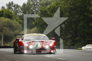 2021-08-18 - 51 Pier Guidi Alessandro (ita), Calado James (gbr), Ledogar Come (fra), AF Corse, Ferrari 488 GTE Evo, action during the free practice and qualifying sessions of 24 Hours of Le Mans 2021, 4th round of the 2021 FIA World Endurance Championship, FIA WEC, on the Circuit de la Sarthe, from August 18 to 22, 2021 in Le Mans, France - Photo François Flamand / DPPI - 24 HOURS OF LE MANS 2021, 4TH ROUND OF THE 2021 FIA WORLD ENDURANCE CHAMPIONSHIP, WEC - ENDURANCE - MOTORS