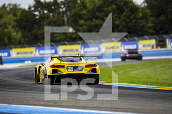 2021-08-18 - 63 Garcia Antonio (esp), Taylor Jordan (usa), Catsburg Nicky (nld), Corvette Racing, Chevrolet Corvette C8.R, action during the free practice and qualifying sessions of 24 Hours of Le Mans 2021, 4th round of the 2021 FIA World Endurance Championship, FIA WEC, on the Circuit de la Sarthe, from August 18 to 22, 2021 in Le Mans, France - Photo Xavi Bonilla / DPPI - 24 HOURS OF LE MANS 2021, 4TH ROUND OF THE 2021 FIA WORLD ENDURANCE CHAMPIONSHIP, WEC - ENDURANCE - MOTORS