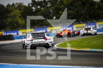 2021-08-18 - 79 MacNeil Cooper (usa), Vanthoor Laurens (bel), Bamber Earl (nzl), WeatherTech Racing, Porsche 911 RSR - 19, action during the free practice and qualifying sessions of 24 Hours of Le Mans 2021, 4th round of the 2021 FIA World Endurance Championship, FIA WEC, on the Circuit de la Sarthe, from August 18 to 22, 2021 in Le Mans, France - Photo Xavi Bonilla / DPPI - 24 HOURS OF LE MANS 2021, 4TH ROUND OF THE 2021 FIA WORLD ENDURANCE CHAMPIONSHIP, WEC - ENDURANCE - MOTORS