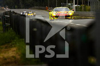 2021-08-18 - 57 Kimura Takeshi (jpn), Jenson Mikkel (dnk), Andrews Scott (nzl), Kessel Racing, Ferrari 488 GTE Evo, action during the free practice and qualifying sessions of 24 Hours of Le Mans 2021, 4th round of the 2021 FIA World Endurance Championship, FIA WEC, on the Circuit de la Sarthe, from August 18 to 22, 2021 in Le Mans, France - Photo François Flamand / DPPI - 24 HOURS OF LE MANS 2021, 4TH ROUND OF THE 2021 FIA WORLD ENDURANCE CHAMPIONSHIP, WEC - ENDURANCE - MOTORS