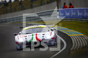 2021-08-18 - 54 Flohr Thomas (che), Castellacci Francesco (ita), Fisichella Giancarlo (ita), AF Corse, Ferrari 488 GTE Evo, action during the free practice and qualifying sessions of 24 Hours of Le Mans 2021, 4th round of the 2021 FIA World Endurance Championship, FIA WEC, on the Circuit de la Sarthe, from August 18 to 22, 2021 in Le Mans, France - Photo Joao Filipe / DPPI - 24 HOURS OF LE MANS 2021, 4TH ROUND OF THE 2021 FIA WORLD ENDURANCE CHAMPIONSHIP, WEC - ENDURANCE - MOTORS