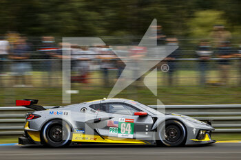 2021-08-18 - 64 Tandy Nick (gbr), Milner Tommy (usa), Sims Alexander (gbr), Corvette Racing, Chevrolet Corvette C8.R, action during the free practice and qualifying sessions of 24 Hours of Le Mans 2021, 4th round of the 2021 FIA World Endurance Championship, FIA WEC, on the Circuit de la Sarthe, from August 18 to 22, 2021 in Le Mans, France - Photo François Flamand / DPPI - 24 HOURS OF LE MANS 2021, 4TH ROUND OF THE 2021 FIA WORLD ENDURANCE CHAMPIONSHIP, WEC - ENDURANCE - MOTORS