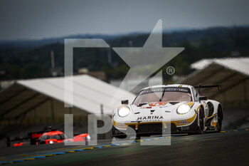 2021-08-18 - 46 Olsen Dennis (nor), Buchardt Anders (nor), Folley Robert (usa), Team Project 1, Porsche 911 RSR - 19, action during the free practice and qualifying sessions of 24 Hours of Le Mans 2021, 4th round of the 2021 FIA World Endurance Championship, FIA WEC, on the Circuit de la Sarthe, from August 18 to 22, 2021 in Le Mans, France - Photo Joao Filipe / DPPI - 24 HOURS OF LE MANS 2021, 4TH ROUND OF THE 2021 FIA WORLD ENDURANCE CHAMPIONSHIP, WEC - ENDURANCE - MOTORS
