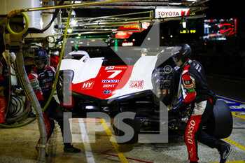 2021-08-18 - 07 Conway Mike (gbr), Kobayashi Kamui (jpn), Lopez Jose Maria (arg), Toyota Gazoo Racing, Toyota GR010 - Hybrid, action during the free practice and qualifying sessions of 24 Hours of Le Mans 2021, 4th round of the 2021 FIA World Endurance Championship, FIA WEC, on the Circuit de la Sarthe, from August 18 to 22, 2021 in Le Mans, France - Photo Xavi Bonilla / DPPI - 24 HOURS OF LE MANS 2021, 4TH ROUND OF THE 2021 FIA WORLD ENDURANCE CHAMPIONSHIP, WEC - ENDURANCE - MOTORS