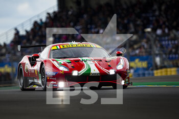 2021-08-19 - 51 Pier Guidi Alessandro (ita), Calado James (gbr), Ledogar Come (fra), AF Corse, Ferrari 488 GTE Evo, action during the free practice and qualifying sessions of 24 Hours of Le Mans 2021, 4th round of the 2021 FIA World Endurance Championship, FIA WEC, on the Circuit de la Sarthe, from August 18 to 22, 2021 in Le Mans, France - Photo Joao Filipe / DPPI - 24 HOURS OF LE MANS 2021, 4TH ROUND OF THE 2021 FIA WORLD ENDURANCE CHAMPIONSHIP, WEC - ENDURANCE - MOTORS