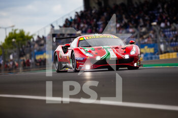 2021-08-19 - 51 Pier Guidi Alessandro (ita), Calado James (gbr), Ledogar Come (fra), AF Corse, Ferrari 488 GTE Evo, action during the free practice and qualifying sessions of 24 Hours of Le Mans 2021, 4th round of the 2021 FIA World Endurance Championship, FIA WEC, on the Circuit de la Sarthe, from August 18 to 22, 2021 in Le Mans, France - Photo Joao Filipe / DPPI - 24 HOURS OF LE MANS 2021, 4TH ROUND OF THE 2021 FIA WORLD ENDURANCE CHAMPIONSHIP, WEC - ENDURANCE - MOTORS