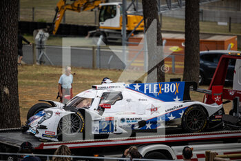 2021-08-19 - crash, accident of 21 Hedman Henrik (swe), Montoya Juan-Pablo (col), Hanley Ben (gbr), Dragonspeed USA, Oreca 07 - Gibson, action during the free practice and qualifying sessions of 24 Hours of Le Mans 2021, 4th round of the 2021 FIA World Endurance Championship, FIA WEC, on the Circuit de la Sarthe, from August 18 to 22, 2021 in Le Mans, France - Photo Germain Hazard / DPPI - 24 HOURS OF LE MANS 2021, 4TH ROUND OF THE 2021 FIA WORLD ENDURANCE CHAMPIONSHIP, WEC - ENDURANCE - MOTORS
