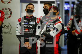 2021-08-19 - Conway Mike (gbr), Kobayashi Kamui (jpn), Lopez Jose Maria (arg), Toyota Gazoo Racing, Toyota GR010 - Hybrid, portrait during the free practice and qualifying sessions of 24 Hours of Le Mans 2021, 4th round of the 2021 FIA World Endurance Championship, FIA WEC, on the Circuit de la Sarthe, from August 18 to 22, 2021 in Le Mans, France - Photo Xavi Bonilla / DPPI - 24 HOURS OF LE MANS 2021, 4TH ROUND OF THE 2021 FIA WORLD ENDURANCE CHAMPIONSHIP, WEC - ENDURANCE - MOTORS