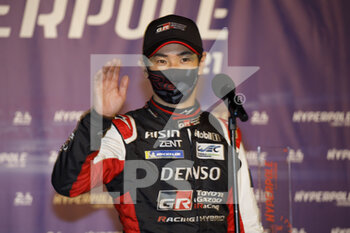 2021-08-19 - Pole position, Kobayashi Kamui (jpn), Toyota Gazoo Racing, Toyota GR010 - Hybrid, portrait during the free practice and qualifying sessions of 24 Hours of Le Mans 2021, 4th round of the 2021 FIA World Endurance Championship, FIA WEC, on the Circuit de la Sarthe, from August 18 to 22, 2021 in Le Mans, France - Photo Frédéric Le Floc'h / DPPI - 24 HOURS OF LE MANS 2021, 4TH ROUND OF THE 2021 FIA WORLD ENDURANCE CHAMPIONSHIP, WEC - ENDURANCE - MOTORS