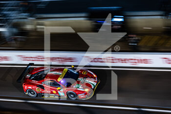2021-08-19 - 52 Serra Daniel (bra), Molina Miguel (esp), Bird Sam (gbr), AF Corse, Ferrari 488 GTE Evo, action during the free practice and qualifying sessions of 24 Hours of Le Mans 2021, 4th round of the 2021 FIA World Endurance Championship, FIA WEC, on the Circuit de la Sarthe, from August 18 to 22, 2021 in Le Mans, France - Photo Germain Hazard / DPPI - 24 HOURS OF LE MANS 2021, 4TH ROUND OF THE 2021 FIA WORLD ENDURANCE CHAMPIONSHIP, WEC - ENDURANCE - MOTORS