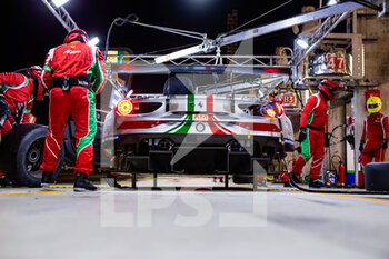 2021-08-19 - 54 Flohr Thomas (che), Castellacci Francesco (ita), Fisichella Giancarlo (ita), AF Corse, Ferrari 488 GTE Evo, action pitlane, during the free practice and qualifying sessions of 24 Hours of Le Mans 2021, 4th round of the 2021 FIA World Endurance Championship, FIA WEC, on the Circuit de la Sarthe, from August 18 to 22, 2021 in Le Mans, France - Photo Joao Filipe / DPPI - 24 HOURS OF LE MANS 2021, 4TH ROUND OF THE 2021 FIA WORLD ENDURANCE CHAMPIONSHIP, WEC - ENDURANCE - MOTORS