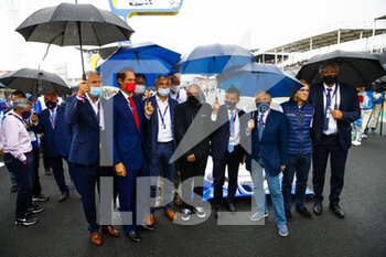 2021-08-21 - John Elkann, Chairman and CEO of Ferrari, Exor, Stellantis,Fillon Pierre (fra), President of ACO, Todt Jean (fra), President of FIA, portrait during the 24 Hours of Le Mans 2021, 4th round of the 2021 FIA World Endurance Championship, FIA WEC, on the Circuit de la Sarthe, from August 21 to 22, 2021 in Le Mans, France - Photo Xavi Bonilla / DPPI - 24 HOURS OF LE MANS 2021, 4TH ROUND OF THE 2021 FIA WORLD ENDURANCE CHAMPIONSHIP, WEC - ENDURANCE - MOTORS