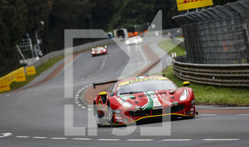 2021-08-21 - 52 Serra Daniel (bra), Molina Miguel (esp), Bird Sam (gbr), AF Corse, Ferrari 488 GTE Evo, action during the 24 Hours of Le Mans 2021, 4th round of the 2021 FIA World Endurance Championship, FIA WEC, on the Circuit de la Sarthe, from August 21 to 22, 2021 in Le Mans, France - Photo François Flamand / DPPI - 24 HOURS OF LE MANS 2021, 4TH ROUND OF THE 2021 FIA WORLD ENDURANCE CHAMPIONSHIP, WEC - ENDURANCE - MOTORS