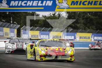 2021-08-21 - 57 Kimura Takeshi (jpn), Jenson Mikkel (dnk), Andrews Scott (nzl), Kessel Racing, Ferrari 488 GTE Evo, action during the 24 Hours of Le Mans 2021, 4th round of the 2021 FIA World Endurance Championship, FIA WEC, on the Circuit de la Sarthe, from August 21 to 22, 2021 in Le Mans, France - Photo Frédéric Le Floc'h / DPPI - 24 HOURS OF LE MANS 2021, 4TH ROUND OF THE 2021 FIA WORLD ENDURANCE CHAMPIONSHIP, WEC - ENDURANCE - MOTORS