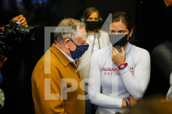 2021-08-21 - Todt Jean (fra), President of FIA with Calderon Tatiana (col), Richard Mille Racing Team, Oreca 07 - Gibson, portrait during the 24 Hours of Le Mans 2021, 4th round of the 2021 FIA World Endurance Championship, FIA WEC, on the Circuit de la Sarthe, from August 21 to 22, 2021 in Le Mans, France - Photo Xavi Bonilla / DPPI - 24 HOURS OF LE MANS 2021, 4TH ROUND OF THE 2021 FIA WORLD ENDURANCE CHAMPIONSHIP, WEC - ENDURANCE - MOTORS