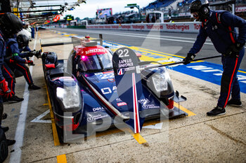 2021-08-21 - 22 Hanson Philip (gbr), Scherer Fabio (che), Albuquerque Filipe (prt), United Autosports USA, Oreca 07 - Gibson, action pitlane, mechanic, mecanicie during the 24 Hours of Le Mans 2021, 4th round of the 2021 FIA World Endurance Championship, FIA WEC, on the Circuit de la Sarthe, from August 21 to 22, 2021 in Le Mans, France - Photo Joao Filipe / DPPI - 24 HOURS OF LE MANS 2021, 4TH ROUND OF THE 2021 FIA WORLD ENDURANCE CHAMPIONSHIP, WEC - ENDURANCE - MOTORS