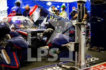 2021-08-21 - 23 Di Resta Paul (gbr), Lynn Alex (gbr), Boyd Wayne (gbr), United Autosports USA, Oreca 07 - Gibson, action mechanic, mecanicien during the 24 Hours of Le Mans 2021, 4th round of the 2021 FIA World Endurance Championship, FIA WEC, on the Circuit de la Sarthe, from August 21 to 22, 2021 in Le Mans, France - Photo Joao Filipe / DPPI - 24 HOURS OF LE MANS 2021, 4TH ROUND OF THE 2021 FIA WORLD ENDURANCE CHAMPIONSHIP, WEC - ENDURANCE - MOTORS