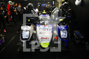 2021-08-21 - 24 Kelly Patrick (usa), Aubry Gabriel (fra), Trummer Simon (che), PR1 Motorsports, Oreca 07 - Gibson, garage during the 24 Hours of Le Mans 2021, 4th round of the 2021 FIA World Endurance Championship, FIA WEC, on the Circuit de la Sarthe, from August 21 to 22, 2021 in Le Mans, France - Photo Xavi Bonilla / DPPI - 24 HOURS OF LE MANS 2021, 4TH ROUND OF THE 2021 FIA WORLD ENDURANCE CHAMPIONSHIP, WEC - ENDURANCE - MOTORS