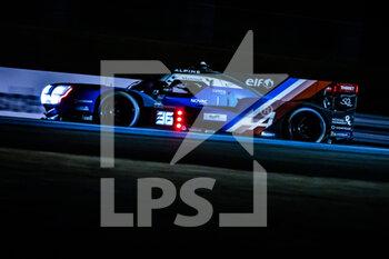 2021-08-22 - 36 Negrao André (bra), Lapierre Nicolas (fra), Vaxivière Matthieu (fra), Alpine Elf Matmut, Alpine A480 - Gibson, action during the night at the 24 Hours of Le Mans 2021, 4th round of the 2021 FIA World Endurance Championship, FIA WEC, on the Circuit de la Sarthe, from August 21 to 22, 2021 in Le Mans, France - Photo Germain Hazard / DPPI - 24 HOURS OF LE MANS 2021, 4TH ROUND OF THE 2021 FIA WORLD ENDURANCE CHAMPIONSHIP, WEC - ENDURANCE - MOTORS