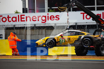 2021-08-22 - 72 Dries Vanthoor (bel), Martin Maxime (bel), Parente Alvaro (prt), HubAuto Racing, Porsche 911 RSR - 19, action during the 24 Hours of Le Mans 2021, 4th round of the 2021 FIA World Endurance Championship, FIA WEC, on the Circuit de la Sarthe, from August 21 to 22, 2021 in Le Mans, France - Photo Joao Filipe / DPPI - 24 HOURS OF LE MANS 2021, 4TH ROUND OF THE 2021 FIA WORLD ENDURANCE CHAMPIONSHIP, WEC - ENDURANCE - MOTORS