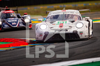 2021-08-22 - 91 Bruni Gianmaria (ita), Lietz Richard (aut), Makowiecki Frederic (fra), Porsche GT Team, Porsche 911 RSR - 19, action during the 24 Hours of Le Mans 2021, 4th round of the 2021 FIA World Endurance Championship, FIA WEC, on the Circuit de la Sarthe, from August 21 to 22, 2021 in Le Mans, France - Photo Joao Filipe / DPPI - 24 HOURS OF LE MANS 2021, 4TH ROUND OF THE 2021 FIA WORLD ENDURANCE CHAMPIONSHIP, WEC - ENDURANCE - MOTORS