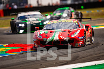 2021-08-22 - 51 Pier Guidi Alessandro (ita), Calado James (gbr), Ledogar Come (fra), AF Corse, Ferrari 488 GTE Evo, action during the 24 Hours of Le Mans 2021, 4th round of the 2021 FIA World Endurance Championship, FIA WEC, on the Circuit de la Sarthe, from August 21 to 22, 2021 in Le Mans, France - Photo Joao Filipe / DPPI - 24 HOURS OF LE MANS 2021, 4TH ROUND OF THE 2021 FIA WORLD ENDURANCE CHAMPIONSHIP, WEC - ENDURANCE - MOTORS