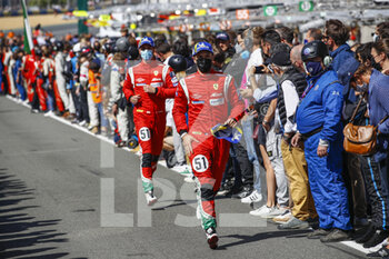 2021-08-22 - Calado James (gbr), AF Corse, Ferrari 488 GTE Evo, portrait Ledogar Come (fra), AF Corse, Ferrari 488 GTE Evo, portrait during the 24 Hours of Le Mans 2021, 4th round of the 2021 FIA World Endurance Championship, FIA WEC, on the Circuit de la Sarthe, from August 21 to 22, 2021 in Le Mans, France - Photo Xavi Bonilla / DPPI - 24 HOURS OF LE MANS 2021, 4TH ROUND OF THE 2021 FIA WORLD ENDURANCE CHAMPIONSHIP, WEC - ENDURANCE - MOTORS