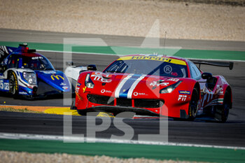 2021-10-21 - 61 Dezoteux Franck (fra), Ragues Pierre (fra), Ledogar Come (fra), AF Corse Ferrari 488 GTE EVO, action during the 2021 4 Hours of Portimao, 5th round of the 2021 European Le Mans Series, from October 21 to 24, 2021 on the Algarve International Circuit, in Portimao, Portugal - 2021 4 HOURS OF PORTIMAO, 5TH ROUND OF THE 2021 EUROPEAN LE MANS SERIES - ENDURANCE - MOTORS