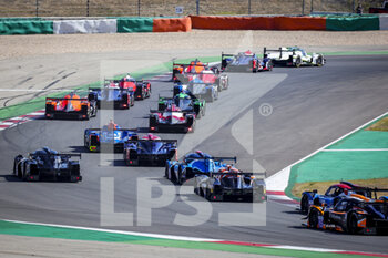 2021-10-24 - Race start of the race, depart, during the 2021 4 Hours of Portimao, 5th round of the 2021 European Le Mans Series, from October 21 to 24, 2021 on the Algarve International Circuit, in Portimao, Portugal - 2021 4 HOURS OF PORTIMAO, 5TH ROUND OF THE 2021 EUROPEAN LE MANS SERIES - ENDURANCE - MOTORS