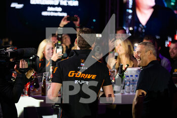 2021-10-24 - Awards ceremony Falb John (usa), G-Drive Racing, Aurus 01 - Gibson, portrait during the 2021 4 Hours of Portimao, 5th round of the 2021 European Le Mans Series, from October 21 to 24, 2021 on the Algarve International Circuit, in Portimao, Portugal - 2021 4 HOURS OF PORTIMAO, 5TH ROUND OF THE 2021 EUROPEAN LE MANS SERIES - ENDURANCE - MOTORS