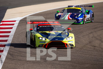 2021-11-06 - 98 Dalla Lana Paul (can), Farfus Augusto (bra), Gomes Marcos (bra), Aston Martin Racing, Aston Martin Vantage AMR, action during the 8 Hours of Bahrain, 6th round of the 2021 FIA World Endurance Championship, FIA WEC, on the Bahrain International Circuit, from November 4 to 6, 2021 in Sakhir, Bahrain - 8 HOURS OF BAHRAIN, 6TH ROUND OF THE 2021 FIA WORLD ENDURANCE CHAMPIONSHIP, FIA WEC - ENDURANCE - MOTORS