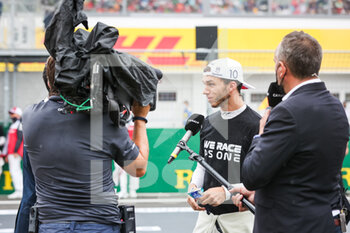 2021-08-01 - Canal+ GASLY Pierre (fra), Scuderia AlphaTauri Honda AT02, portrait during the Formula 1 Magyar Nagydij 2021, Hungarian Grand Prix, 11th round of the 2021 FIA Formula One World Championship from July 30 to August 1, 2021 on the Hungaroring, in Mogyorod, near Budapest, Hungary - Photo Antonin Vincent / DPPI - FORMULA 1 MAGYAR NAGYDIJ 2021, HUNGARIAN GRAND PRIX - FORMULA 1 - MOTORS