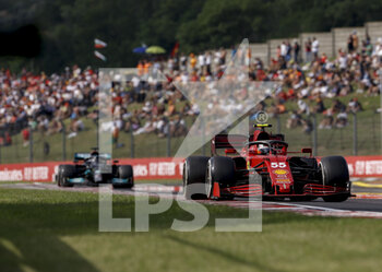 2021-08-01 - 55 SAINZ Carlos (spa), Scuderia Ferrari SF21, action during the Formula 1 Magyar Nagydij 2021, Hungarian Grand Prix, 11th round of the 2021 FIA Formula One World Championship from July 30 to August 1, 2021 on the Hungaroring, in Mogyorod, near Budapest, Hungary - Photo DPPI - FORMULA 1 MAGYAR NAGYDIJ 2021, HUNGARIAN GRAND PRIX - FORMULA 1 - MOTORS