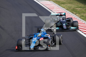 2021-08-01 - 14 ALONSO Fernando (spa), Alpine F1 A521, action during the Formula 1 Magyar Nagydij 2021, Hungarian Grand Prix, 11th round of the 2021 FIA Formula One World Championship from July 30 to August 1, 2021 on the Hungaroring, in Mogyorod, near Budapest, Hungary - Photo Antonin Vincent / DPPI - FORMULA 1 MAGYAR NAGYDIJ 2021, HUNGARIAN GRAND PRIX - FORMULA 1 - MOTORS
