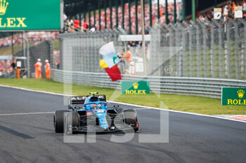 2021-08-01 - 31 OCON Esteban (fra), Alpine F1 A521, action first win during the Formula 1 Magyar Nagydij 2021, Hungarian Grand Prix, 11th round of the 2021 FIA Formula One World Championship from July 30 to August 1, 2021 on the Hungaroring, in Mogyorod, near Budapest, Hungary - Photo Antonin Vincent / DPPI - FORMULA 1 MAGYAR NAGYDIJ 2021, HUNGARIAN GRAND PRIX - FORMULA 1 - MOTORS